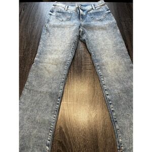 Express Women's Jeans Size 12R Light Wash Mid Rise Straight Leg Denim Classic